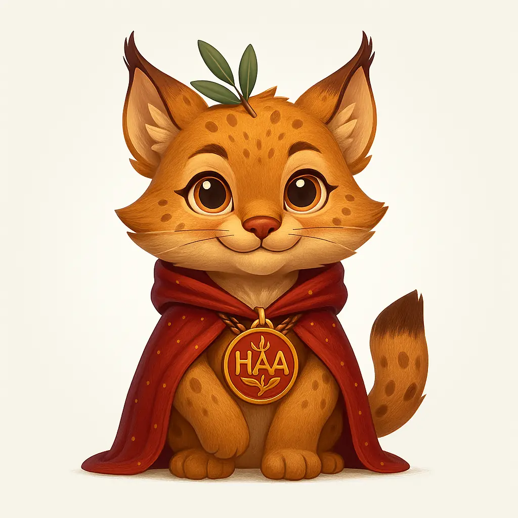 Liverín, mascota del Hotel Al-Ándalus Peal, señalando 'Sostenibilidad' en un olivar de la Sierra de Cazorla